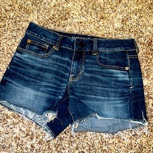 AE denim shorts